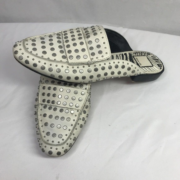 Dolce Vita Studded White Slides. Size 8. - Picture 1 of 5